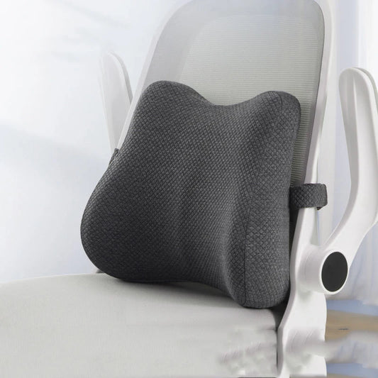 Chair Cushion Backrest Car Back Pillow Lumbar Cushion Ergonomic Pillow Chair Waist Cushion Spondylopathy Backache Relief Pain
